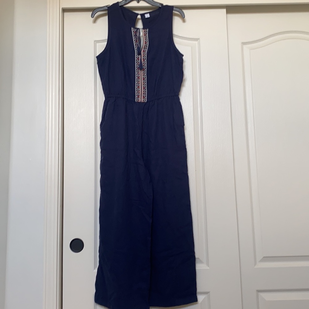 NWT BOHO Old Navy Short Sleeve Embroidered Scoop Neck Jumpsuit-NWT
